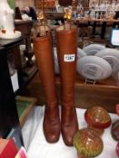 A pair of ladies Colorado leather boots, size 39 with Dasco Dascomatic boot shapers