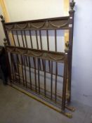 A 4ft 6" Victorian/Edwardian brass bed