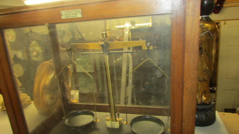 A cased set of Preston Laboratories apothecary scales, COLLECT ONLY. - Image 2 of 3