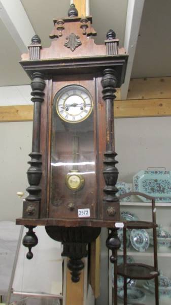 A Victorian mahogany Vienna wall clock, COLLECT ONLY.