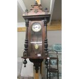 A Victorian mahogany Vienna wall clock, COLLECT ONLY.
