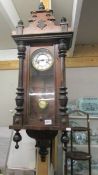 A Victorian mahogany Vienna wall clock, COLLECT ONLY.