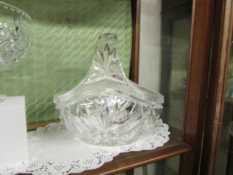 Two cut glass baskets and a cut glass bowl, COLLECT ONLY. - Image 4 of 4