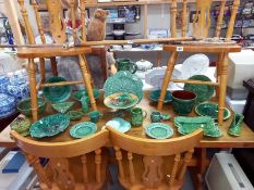 Approximately 24 pieces of green pottery. COLLECT ONLY.