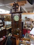 A Victorian mahogany single weight Vienna wall clock, COLLECT ONLY.