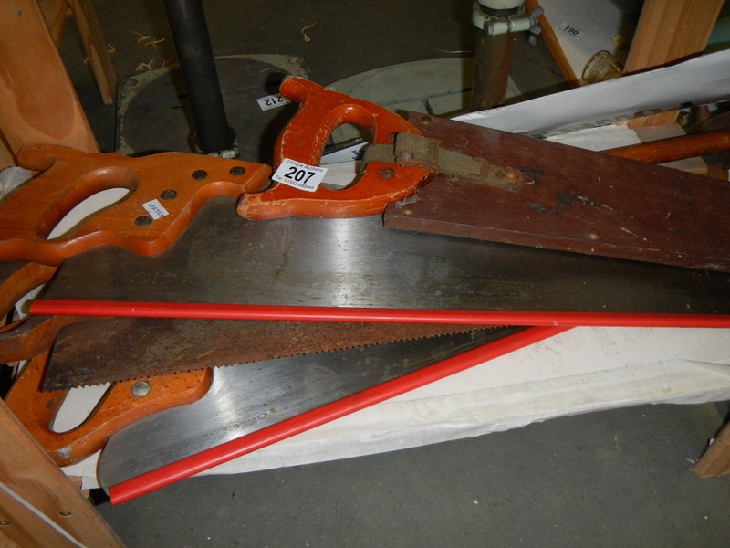 A quantity of wood saws, COLLECT ONLY.