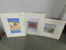David Hockney (b.1937) Three prints, 'Tate Gallery poster' 'A retrospective Los Angeles County