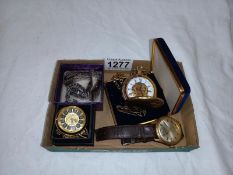 2 ladies wristwatches. a gent's wristwatch & 2 pendant watches