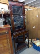 A Victorian mahogany corner cabinet on stand. COLLECT ONLY.