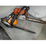 Two 12" petrol chain saws, COLLECT ONLY.