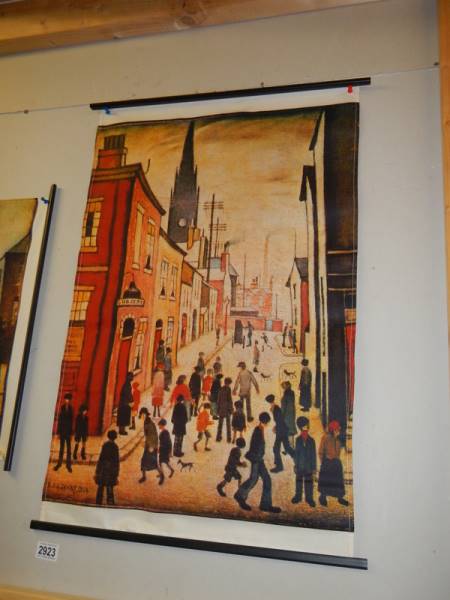 Two L S Lowry prints on silk. - Image 3 of 3