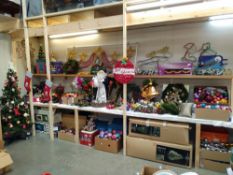 A very good large quantity of Christmas decorations including baubles, lights, trees & figures etc.