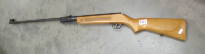 An air rifle with beech stock, 13753, made in Hungary, COLLECT ONLY.