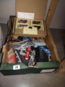 Vintage slot cars and track etc and boxed Lledo diecast models (5)