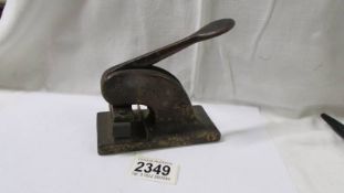 A 19th century cast iron stationary stamp.