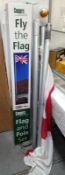 A boxed 20ft aluminium flag pole with flag (collect only)