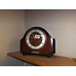 A dedicated British Railways 45 year service oak mantle clock