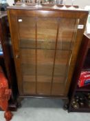 A 1930's display cabinet, 60cm x 25cm x height 113cm COLLECT ONLY