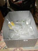 A box of assorted glasses including frosted,. COLLECT ONLY.