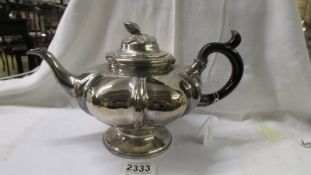 A superb quality Victorian Sheffield plate teapot.