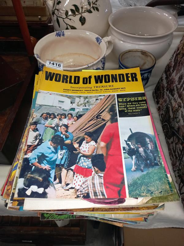 A collection of 1970's Wide World magazines