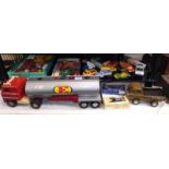 A collection of diecast models and cars including Ertl trucks etc
