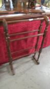 A small mahogany towel rail, COLLECT ONLY.