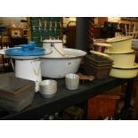 A good lot of stainless steel kitchen ware. COLLECT ONLY.