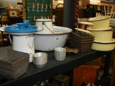 A good lot of stainless steel kitchen ware. COLLECT ONLY.