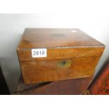 A mahogany writing box, a/f.