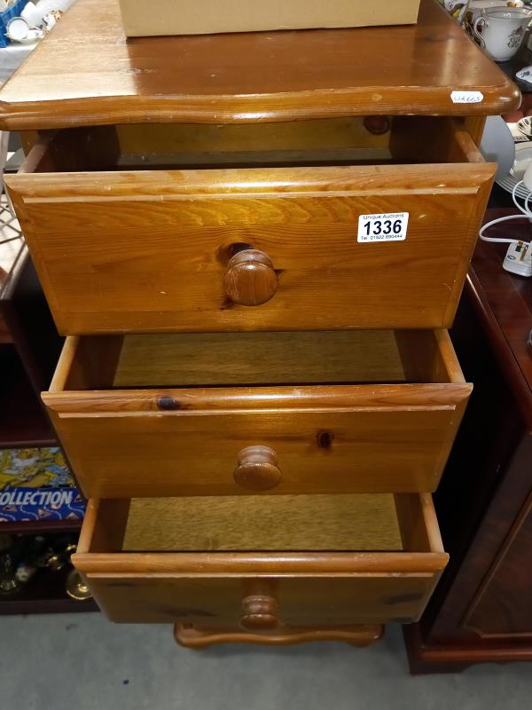 A pair of pine bedside chest of drawers. 46cm x 38cm x Height 61cm. COLLECT ONLY. - Image 3 of 3