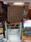 2 Rafia seated stools, COLLECT ONLY