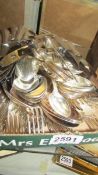 A good lot of silver plate cutlery.