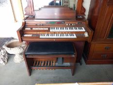 An old Galbrausen Paragon organ complete with duet stool. COLLECT ONLY.