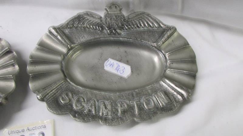 A pair of cast "R.A.F Scampton" ash trays. - Image 3 of 4
