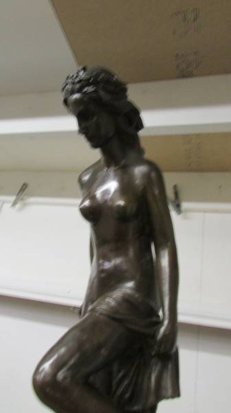 A bronze nude figure on a plinth. - Image 2 of 2