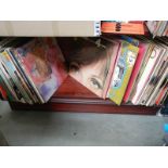 A large collection of LP records.