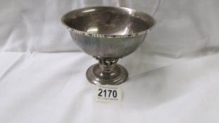 A Sterling silver footed bowl by Georg Jensen & Wendel A/S. Diameter 14cm, height 11cm