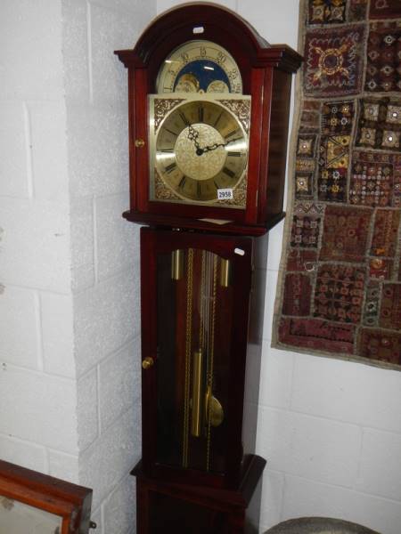 A modern moon phase long case clock with multi chimes, Fenclocks of Suffolk, 179cm tall, COLLECT. - Image 2 of 2