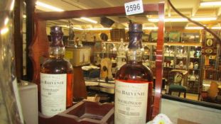 A tantalus stand with two bottles of The Balvenie whisky. COLLECT ONLY.