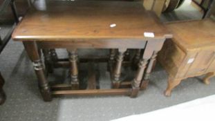 A nest of three oak tables. COLLECT ONLY,