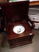 An mahogany commode A/F