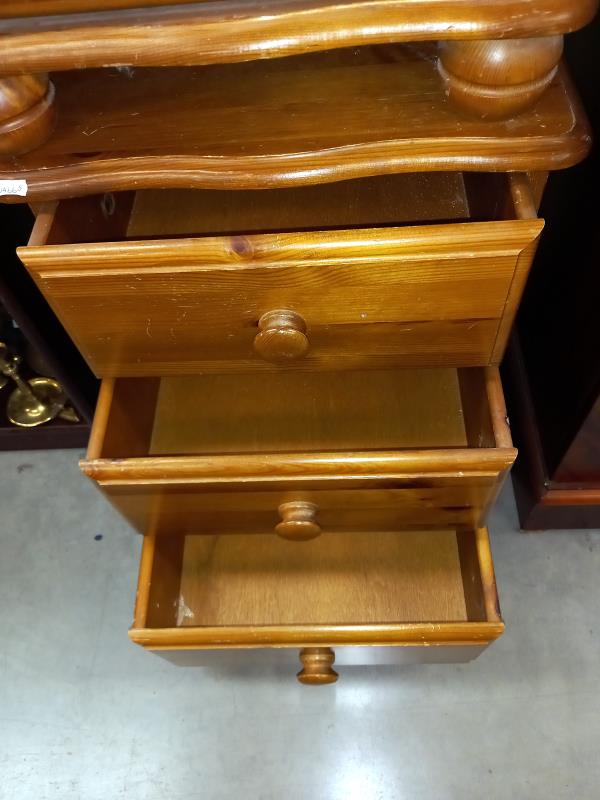 A pair of pine bedside chest of drawers. 46cm x 38cm x Height 61cm. COLLECT ONLY. - Image 2 of 3