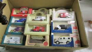 30 boxed Lledo diecast model vans including Co-op, Oxo, Royal Mail etc.,