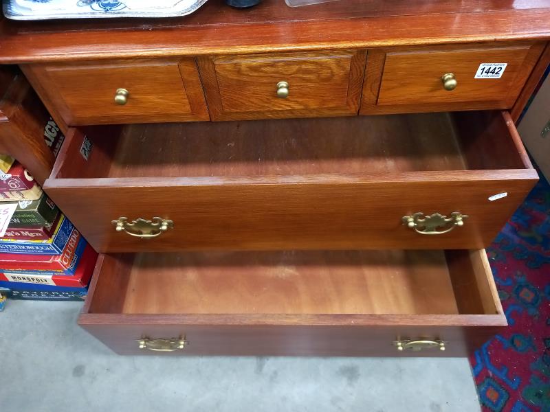 A teak 3 over 2 bedroom chest of drawers - Image 2 of 3