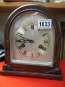 A good silvered dial mantle clock. Collect Only.