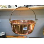 A 20th century copper jam pan