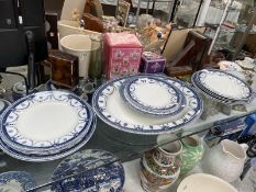 A selection of Venice semi-porcelain plate and a serving platter