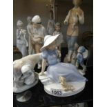 A selection of Lladro style figures etc. Collect Only.