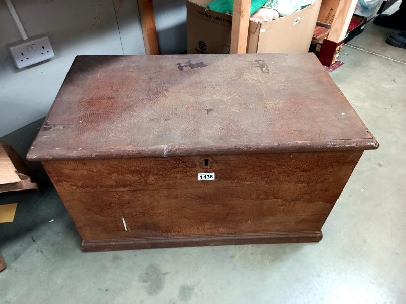 An old wooden trunk. Collect Only.
